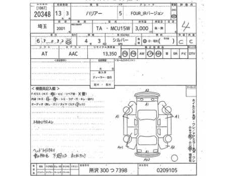 TOYOTA HARRIER FOUR_IR VERSION 2001