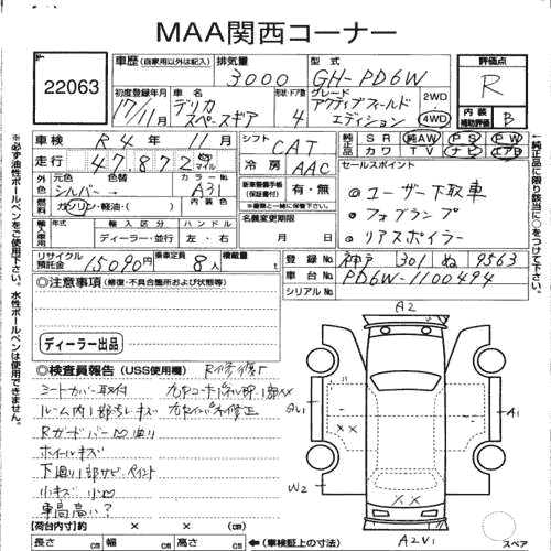 MITSUBISHI DELICA SPACE GEAR ACTIVE FIELD 2005