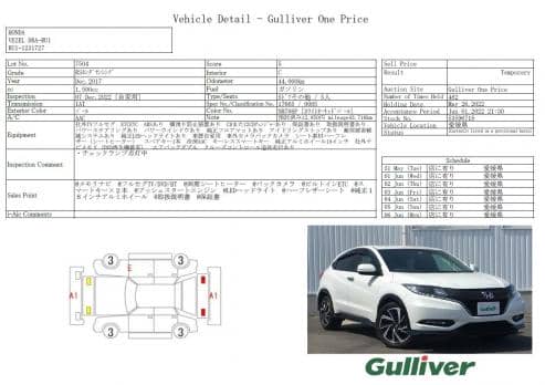 HONDA VEZEL RS HONDA SENSING 2017