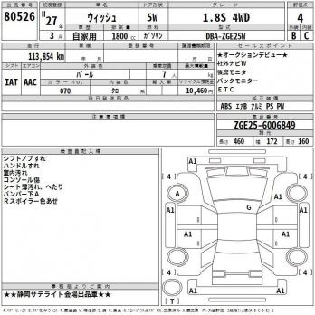 TOYOTA WISH 1.8S 4WD 2015