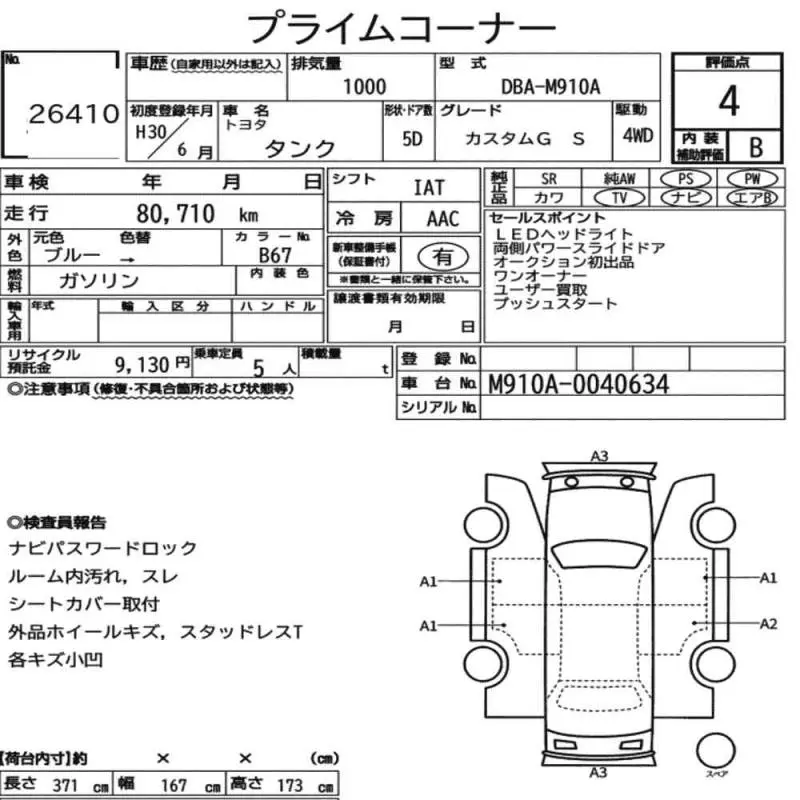 TOYOTA TANK CUSTOM 2018