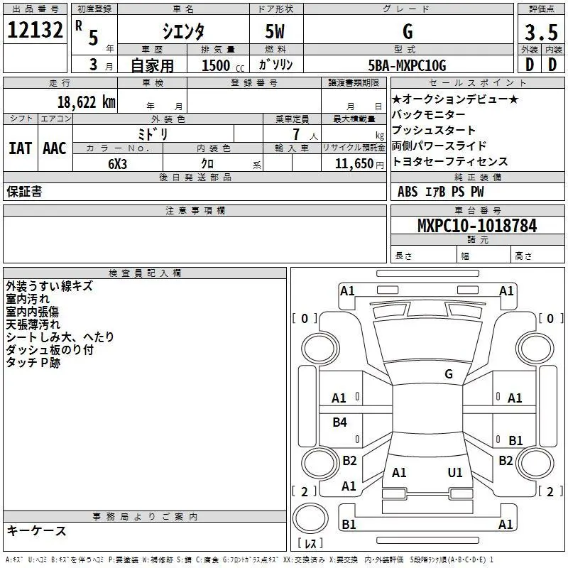 TOYOTA SIENTA G 2023