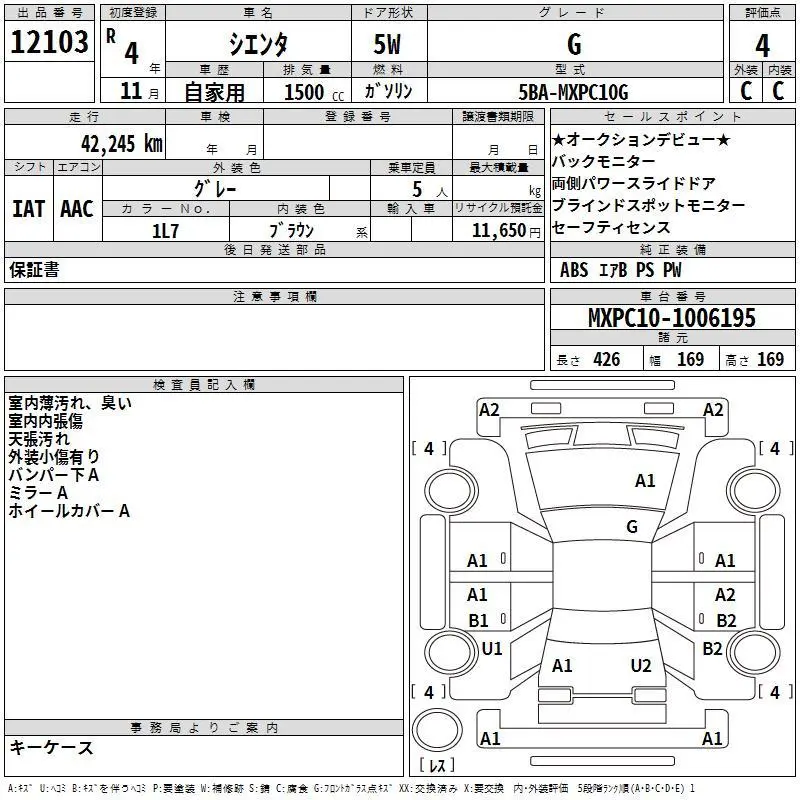 TOYOTA SIENTA G 2022