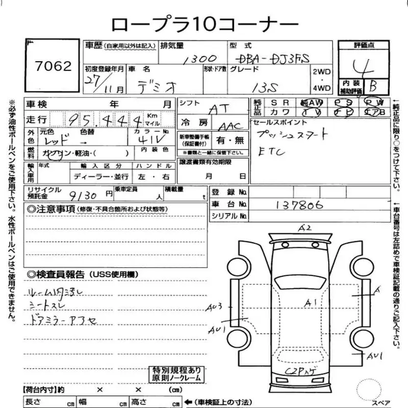 MAZDA DEMIO 13S 2015
