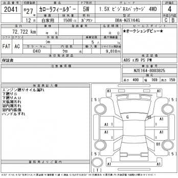 TOYOTA COROLLA FIELDER 15X BUSINESS PACKAGE 4WD 2015