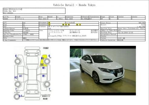 HONDA VEZEL HYBRID Z 2015
